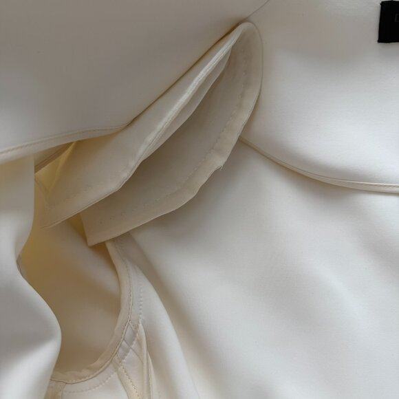 DONNA KARAN Ivory Cream Scuba Stretch Blazer Jacket Sz 8 - Picture 13 of 16